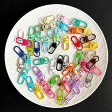 30 piezas/20 piezas/10 piezas/5 piezas Mosquetón de metal, Clip giratorio para llavero, Accesorios para hacer llaveros DIY, Conector para hacer joyas