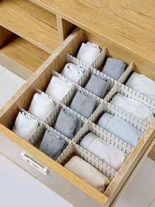 2pcs/Set Random Color Drawer Organizer Divider, Kitchen Cabinet Separator - White - View 5