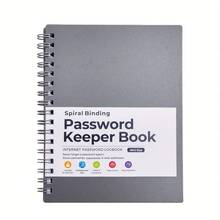 A6 Mini Password Book With A-Z Letter Labels And Password Strength Indicator - Spiral Binding Security Lock Mechanism (Keyless) - Portable Password Manager For Internet Logins, User Names, And Computer Passwords - Ideal For Home, Office, And Travel - 灰色的 - 查看 13