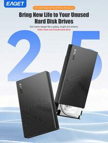 6.35cm HDD Enclosure, Micro-B To USB 3.0 Adapter, SATA III 5Gbps Solid State Hard Drive Case (No HDD Or SSD Included), Tool-Free Hard Drive Enclosure, Plug And Play Ready With UASP