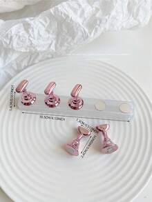 Set de decoración de arte de uñas 3D: 1 pieza de base hueca de acrílico + 5 piezas de puntas de uñas de color gelatina, con cristales de resina, cuentas, strass, efecto láser holográfico estilo coreano vintage, base de madera, 10 puntas de uñas doradas, gran regalo para niñas y mujeres