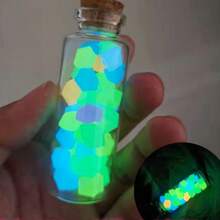 500pcs Diamond Shaped Luminous Stone Glow Rocks Glow In The Dark Rocks Outdoor Decorations Stones Small Luminous Pebbles For Garden Bonsai Yard Decor - C - Xem 4