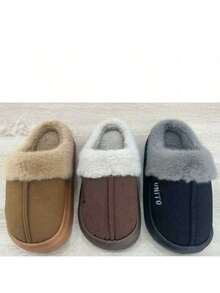 Zapatillas de invierno de felpa con dibujo de gato, Zapatillas de casa de interior cálidas y acogedoras Pantuflas suaves y cálidas de felpa para hombres, zapatillas cómodas y antideslizantes para interiores y hogar, pantuflas de piel con suela plana para parejas, zapatos interiores silenciosos y cálidos para el invierno Nuevas zapatillas de estar por casa unisex de unicolor, livianas, de espuma de memoria EVA para otoño/invierno Hombres Zapatos de color combinado con diseño de parche de letra con forro térmico, Zapatillas de dormitorio sin cordones cálido Pantuflas de felpa para hombre para uso en interiores en otoño e invierno con suela gruesa antideslizante de EVA. Pantuflas de invierno con forro de piel para mantener el calor y pueden usarse cómodamente en el exterior Pantuflas suaves y acogedoras de felpa con estilo para hombres, aptas para otoño/invierno, con suela antideslizante y esponjosa, zapatos de interior cálidos para hombres y mujeres - Marrón - Ver 3