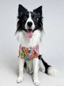 1 Stück Haustier Hawaii Blumenhemd, geeignet für alle Jahreszeiten, modisch & stylisch für kleine/mittlere Pudel, Teddys, Katzen, Hunderassen wie Pomeraner, Schnauzer, Chihuahua, Shih Tzu, Anti-Fellverlust & Sonnenschutz, Strand-/Street-Style