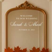 我们最爱的人 找到你的座位贴纸 婚礼派对乙烯基婚礼标志贴纸 日期个性化婚礼装饰 婚礼座位图贴纸 婚礼招待会镜面贴纸，图案印刷，家居装饰客厅 - 彩色 - 查看 8