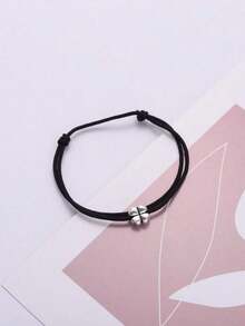 Four-Leaf Clover Decorative Bracelet Holiday - Red - View 2