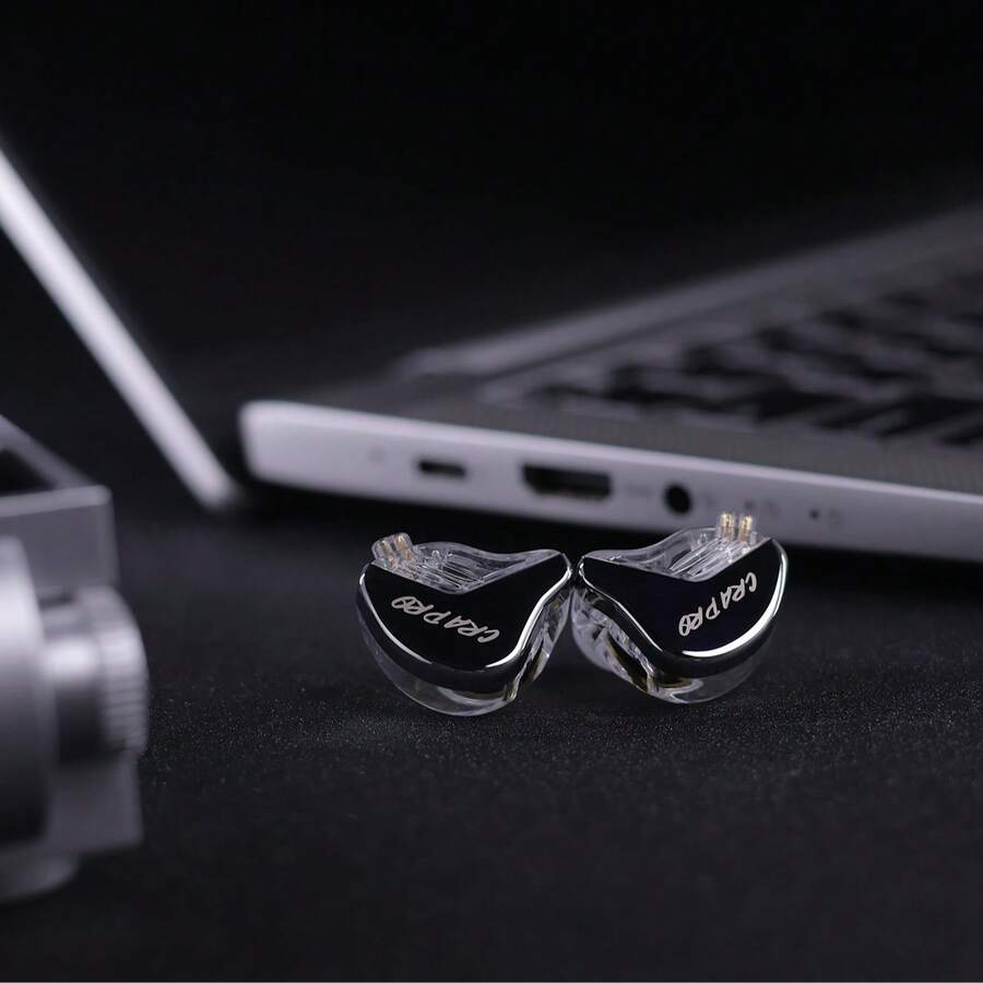 C C A CCA CRA PRO Upgraded In-Ear Wired Headphones, Ultra-Thin Diaphragm Dynamic Driver IEM, Clear Call HiFi, Wired Earbuds With Detachable -Free Cable (Silver)