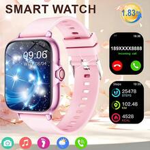 Sport Smartwatch, 1,83-Zoll Vollbild-Touchscreen-Display, Anrufbeantwortung Smartwatch, Sport-Schrittzähler, Nachrichten-Erinnerung, geeignet für iOS und Android Smartphones, Fitness-Uhren für Damen und Herren, Geschenke für Freunde, Geburtstagsgeschenke, Super Smartwatch, Herren Digitaluhr, robust und langanhaltend Herren Smartwatch