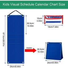 1pc Visual Schedule Calendar, Daily Work Plan, Comes With 2 Hooks And 2 Damage-Free Nails
