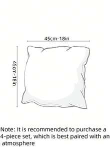 4pcs/1pc Halloween Party Decoration Pillow Cover, Ghost And Spider Web Design, 18*18 Inches Soft Polyester With Zipper Closure, Suitable For Living Room, Room, Sofa And Bedroom (Filling Not Included) Perfect For Halloween Decor, Halloween Decorations, Fall Decor