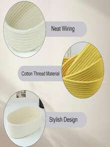 Small Storage Cotton Rope Woven Basket Gift Closet Storage Basket Gift Basket For Easter Decoration Storage Box Suitable For Living Room And Bedroom