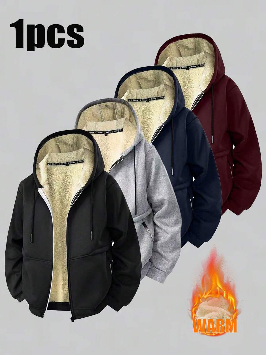 Men's Outdoor Thermal Lined Sweatshirt, Casual & Stylish, Autumn/Winter