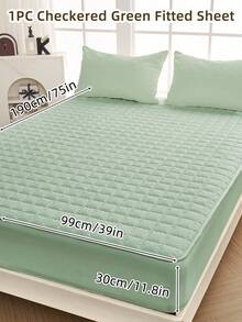 1pc Fitted Sheet, Bedding, Bed Sheet, Waterproof  Fitted Sheet, Skin-Friendly Mattress Cover, Soft And Comfortable Bedding For Bedroom, Room Decor, Halloween Decor, Christmas Decoration, 11.8 Inch Deep Pocket Cooling Breathable Quilted Fitted Sheet For All Seasons, For Single, Twin, Full, Queen And King Size, Solid Color Mattress Protective Cover, Dustproof, Comfortable And Machine Washable - 彩色 - 查看 150