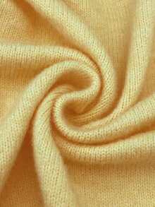 Plus Size Fall And Winter Plus Size Fashion Casual Holiday Elegant Cream Yellow Small Round Neck Design Long Sleeve Cardigan Sweater Women's Brunch Outfits For Women Fall Women Clothes Sweater