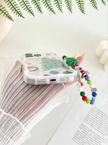 奶油色纹理透明树形图案彩绘吊坠防震手机壳，兼容 Galaxy S24、A04、A12、A13、A14、A23、A24、A32、A33、A51、A52、A53、A54、A72、S20 FE，兼容9系列，兼容9A系列 - 彩色 - 查看 5