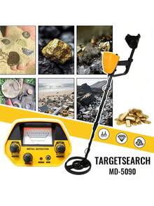 Adult Outdoor High Sensitivity MD5090 Metal Detector - Adjustable, Easy To Use, Suitable For Treasure Hunting And Archaeology, Detects Coins, Gold Coins, Silver Coins (Battery Not Included), Best Choice For Halloween Gift.