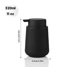 Matte Black Foaming Hand Soap Dispenser 11oz - Modern Minimalist Style For Bathroom & Kitchen Countertop Refillable Halloween Gift Home Bathroom Decor Fall Decor Back To School - Multicolor - View 9