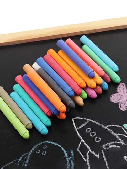 Color Water-Soluble Chalk Graffiti Painting Does Not Dirty Hands Teachers Children's Blackboard Erasable Dust-Free Chalk, Brush Crayon Touch, Washable Chalk Painting Writing Blackboard Chalk Art Tools, A Variety Of Colors