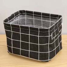 1 pieza Cesta de tela rectangular, cesta de almacenamiento impresa, cesta de varios usos impermeable, cesta de almacenamiento de escritorio, almacenamiento y organización para el hogar, apta para cocina, baño, sala de estar, dormitorio, dormitorio, escritorio de oficina, decoración de habitación, decoración del hogar, para volver a la escuela