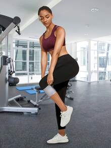 1 pieza Pantalón de chándal para mujer, Leggings de fitness con control de abdomen, Pantalón moldeador de sauna, Sudoración 4X, Pantalón de cintura alta para quemar grasa, Pantalón de yoga adelgazante