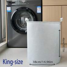 1件新升级加厚面料，防水涂层可折叠大容量洗衣篮洗衣篮，衣服、玩具、杂物收纳篮，浴室、卧室收纳篮，洗衣篮。 - 綠色條紋 - 查看 13