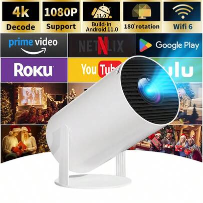 XBJ Ranked In Japan's Search Rankings: HY300 Smart Projector: Ideal For Japanese Home Theaters, This 4K Portable LCD Projector Offers Ultra-High-Definition Display For A Variety Of Settings, Including Living Rooms, Bedrooms, And Campsites. It Supports Wireless Screen Mirroring And Android Systems, And Comes With A High-Definition 1080P Display. It Can Be Used To Watch TV Dramas In The Bedroom Or Outdoors While Camping. It Also Includes A Remote Control And Comes Bundled With A Projector Screen.