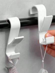 1/2/3 Pieces Of Convenient S-Shaped Hooks, Anti-Slip And Heat-Resistant Cooling Multi-Functional Clothes Hangers, No Need To Drill For Installation Of Bath Towel / Clothing / Sock Storage Accessories, Bathroom Towel Hook - Easy-To-Install Cooling Track Clamp, Used For Heating Towels