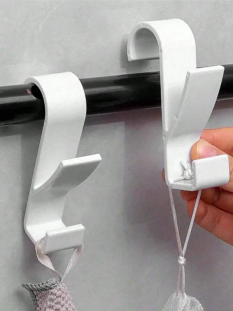 1/2/3 Pieces Of Convenient S-Shaped Hooks, Anti-Slip And Heat-Resistant Cooling Multi-Functional Clothes Hangers, No Need To Drill For Installation Of Bath Towel / Clothing / Sock Storage Accessories, Bathroom Towel Hook - Easy-To-Install Cooling Track Clamp, Used For Heating Towels