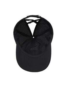 1/2 Stücke Unisex Baseballkappe mit besticktem Herz, Sportkappe mit hohem Pferdeschwanz und verstellbarem Verschluss, atmungsaktives Mesh-Paneel Design, geeignet für Golf, Outdoor-Wandern und den täglichen Gebrauch