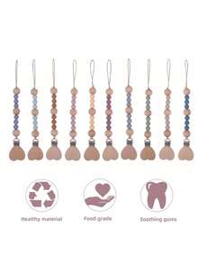 1 Personalized Pacifier Clip Custom Baby Pacifier Clip DIY Custom Name Mouth Clip Mouth Chain - Friend Gift/Comfort Gift/Wooden Chain Gift/Holiday Gift/Birthday Gift/New Year Gift, First Gift, Super Cute ,Sequins Colorful,Cute,Adorable,Funny,Kawaii Custom,Personalized,Unique,Customized Ideal Gifts For Him