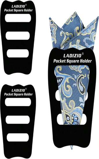 Soporte para pañuelo de bolsillo LADIZIO, pañuelos de bolsillo para hombres, accesorios para pañuelos cuadrados de hombres, trajes, paquete surtido de 1, 2, 3, 5 u 8 unidades