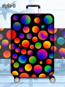 1件300g/M2印花系列休闲度假系列印花图案，加厚行李箱保护套，加厚行李箱配件，适合商务旅行、度假、旅行、行李托运、返校，为您的行李箱添加配置。适用于20-28英寸行李箱。