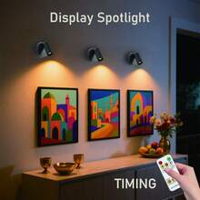 1 pieza Foco inalámbrico magnético con siete modos de color, brillo ajustable, batería recargable de 2000mAh, fácil instalación y control de interruptor táctil, luz de pared inalámbrica para decoración del hogar