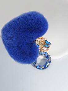 Chaveiro com Letra de A a Z, Chaveiro de Resina com Coração Azul e Bola de Pelúcia Azul, Design de Coração, Pingente de Corrente, Decoração Pendente para Mochila, Decoração Pendente para Carro, Presente para Mulheres e Meninas, Presente do Dia dos Namorados, Pingente de Bolsa, Natal, Presente de Festa de Halloween, Leve e Durável - Ideal para Mulheres e Meninas, Transporte, Estudo, Férias, Piquenique, Camping, Atividades na Praia - Presente Perfeito para Dia das Mães, Amizade, Aniversário - Multicolorido - Visão 12