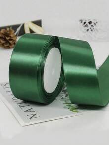 1/3/5 Rolls Of 4cm Wide Dark Green Satin Ribbon Bow Hair Accessories For Making Cake Baking Bundles Suitable For Balloon Decoration, Gift Ribbon Bundling, Christmas Window Decoration Ribbon, Background Props Decoration Ribbon