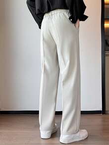 Men's Business Elegant Versatile Straight-Leg Suit Pants For Commuting - Apricot - View 6