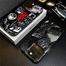 Funda de teléfono de anime caliente  Guts compatible con  16 15 14 13 12 11 Pro Max X XR XSMAX 8 7 Plus, funda trasera mate a prueba de golpes y anti-caída, compatible con funda de  17, funda de  17 Pro, funda de  17 Pro Max - z8 - Ver 3