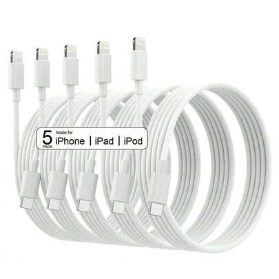 1/3/5pcs Apple Lightning Charging Cable, Fast Charging, 3.3FT/100cm Length, Compatible With IPhone 14 13 12 11 Pro Max Plus