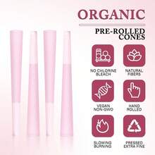 40pcs Pre Rolled Cone | Rolling Papers Cones | (3inch/78mm) | Pack | 78mm Slow Burning Brown Rolling Papers