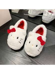 Sanrio نعال قطنية مبطنة بالكامل بشكل كيوت لشخصية هالو كيتي من سانريو، مناسبة للنساء في فصل الخريف والشتاء للاستخدام الخارجي والداخلي، مانعة للانزلاق، أحذية منزلية دافئة، إكسسوار ضروري لكل امرأة، (قد يتم شحن أنماط عشوائية)، ضروريات العطلات، الخريف، ، عيد الميلاد، الكرنفال، اليوم الوطني، الخريف، عيد الاستقلال