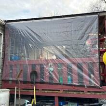 1 Piece Of Transparent Colorless Rainproof Oilcloth, Encrypted Grommets, Tear Resistant Drawstrings, Windproof, Dustproof, Waterproof, And Snow Resistant. Garden Rain Cover, Courtyard Fence, Camping Outdoor Tent Cover, Porch Canopy, Perfect For Terraces, Gardens, Pigsties, And Camping