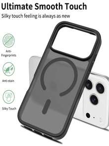Funda protectora antideslizante de 2 en 1 con acabado mate y magnética compatible con iPhone 17