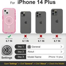 适用于 iPhone 16/15/14/13/12/11 系列透明手机壳，兼容 MagSafe，三层磁性充电盒，iPhone 16 Pro Max 重型防震防摔手机壳，适用于圣诞节、生日、新年礼物、冬季、送给家人、朋友、生日、女朋友、男朋友的礼物 - 粉色 - 查看 8