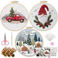 1/3 pièces Nouvelle série de motifs de Noël de haute qualité, Kits de broderie de Noël pour adultes, Kits de point de croix pour débutants, Kit de broderie pour débutants, Convient pour les décorations de Noël, les ornements de sapin de Noël, la décoration de la maison, Thanksgiving, la fête des récoltes, les décorations d'hiver, les cadeaux de vacances (10 styles disponibles, un style que vous aimerez)
