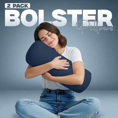  Utopia Bedding Pillow Roll Set Of 2 [EXPRESS DELIVERY] – Hollowfibre Bolster Cushion 15 X 40 Cm (6 X 16 Inch) – Versatile Decorative Support Pillow For Bed, Neck, Back, Legs, Hips, Maternity & Yoga – Soft, Durable & Multi-Purpose Cylindrical Cushion