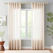 LENGSIDA Barra de Cortina Telescópica de Metal, 81-120 cm, Cortinero para Ventanas con Soportes, Color Oro (1.2M) - 2 millones - Ver 10