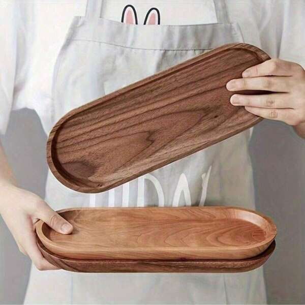 2/3/4/6pcs Soap Holder, Wooden Soap Tray, 1-Piece Wooden Soap Holder, Shower Soap Holder, Soap Tray For Farmhouse Decoration, Shower, Bathroom, Kitchen Use