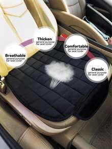 3-1pc Universal Car Seat Cushion With Polyester Fiber, Sponge Filler, Soft & Breathable, Anti-Slip, Lightweight & Portable, All-Season Protection For Vehicle Seats - Hand Washable,Interior Accessory