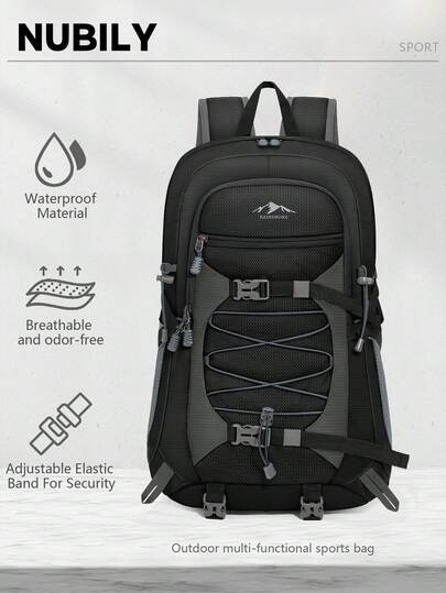 Hiking Backpack 40L Foldable Lightweight Backpack With Removable Phone Bag Water Resistant Rucksack For Camping Cycling Trekking Walking Mountaineer Sports And Outdoors