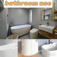 Bathroom And Kitchen Sealing Tape Sealing Strips, Self-Adhesive Bathtub And Wall Sealing Tape, Shower Tile Waterproof Sealing Tape, Suitable For Home Modification DIY, Suitable For Bathroom, Kitchen, Bathtub, Sink And Toilet Edge - White - View 5